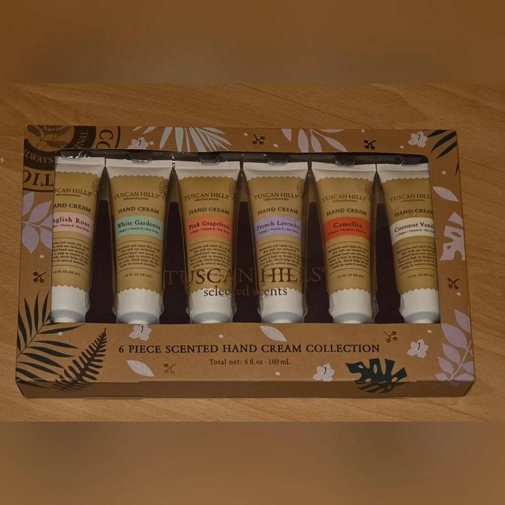 Tuscan Hills Gift Set of 6 Scented Hand Lotions NEW